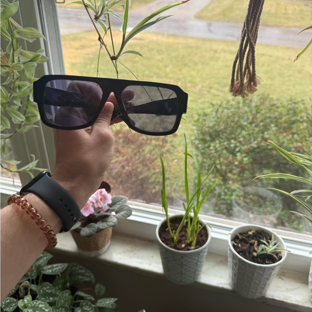 Prada Black Rectangular Sunglasses - image 3